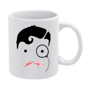British Union Jack Monocle Proper Man Nathan Sykes Graphic Music T Shi White Mug