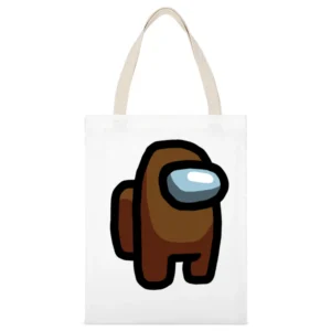 Brown Suspect Fun Video Game Fan White Canvas Tote Shopping Bag