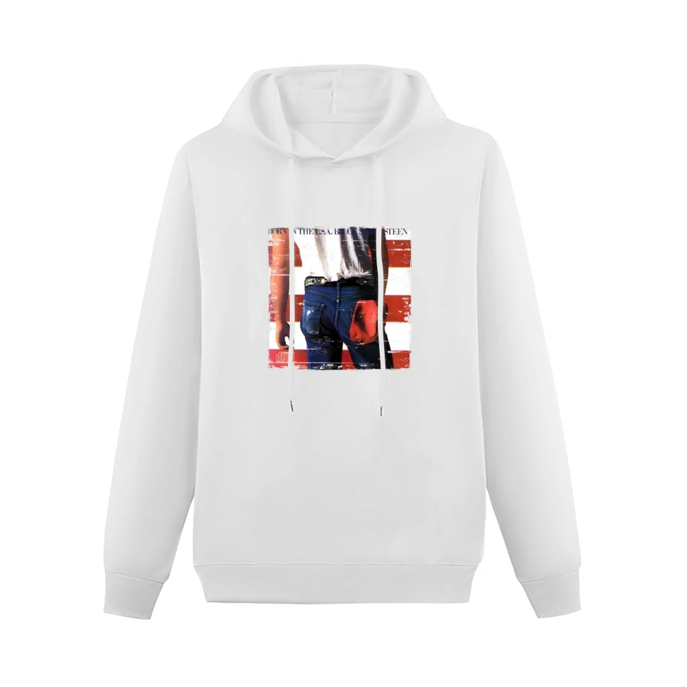 Bruce Springsteen Born in the USA Album Cover Distressed Image Men Hoodie Without Pocket