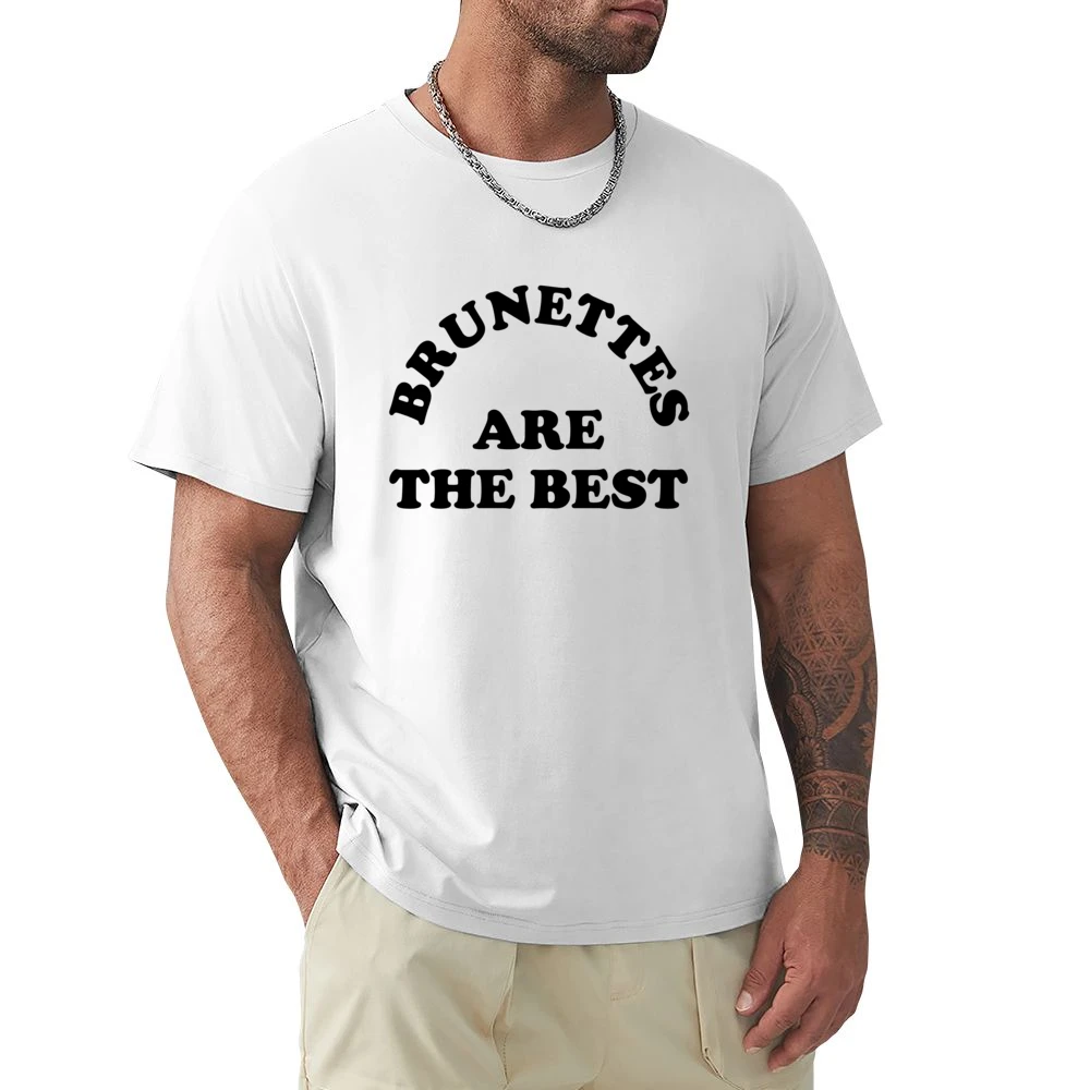 Brunettes Are The Best Fun Brown Hair Graphic Tee Shirt Premium Men T-shirt
