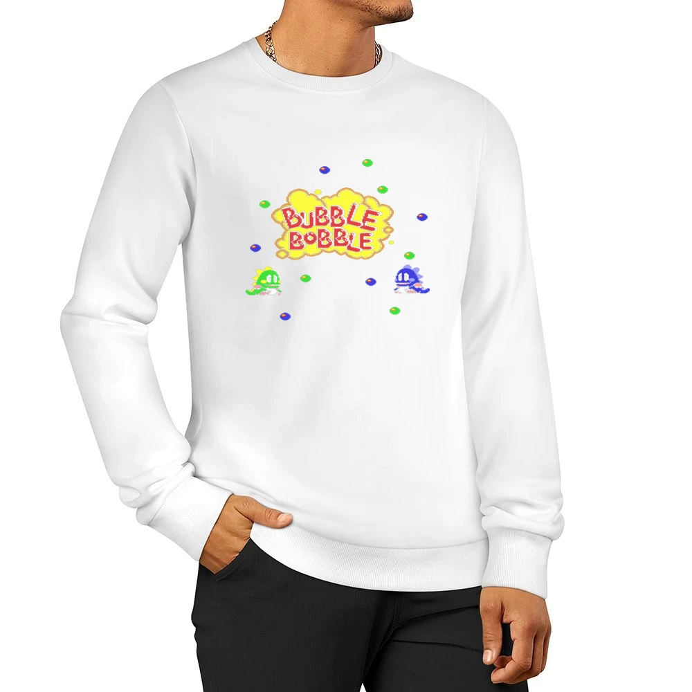 Bubble Bobble Video Game Retro 80s Men Pullover Sweatshirt