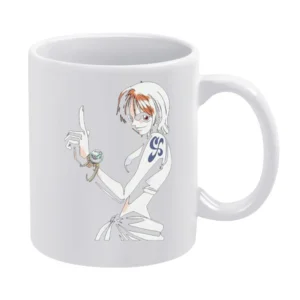 Burglar cat nami - strawhat pirates navigator One Piece White Mug
