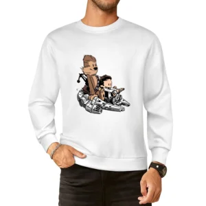 Calvin And Hobbes Hans parody star wars European Size Pullover Sweater