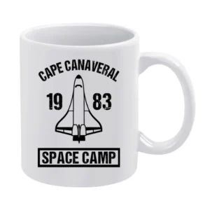Cape Canaveral 1983 Vintage Space Camp Fun Distressed Style Graphic T White Mug