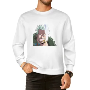 Captain Smoker marine white hunter One Piece anime manga European Size Pullover Sweater
