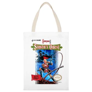Castlevania 2 Simon's Quest Nes Nintendo Konami Old School Retro Video White Canvas Tote Shopping Bag
