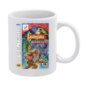 Castlevania Bloodlines Sega Genesis Old School Retro Video Game Fan Di White Mug