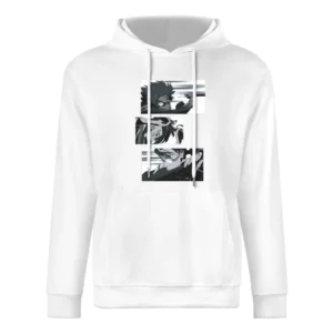 Champloo in action Mugen Fuu and Jin Samurai mix anime manga European Size Men Hoodie