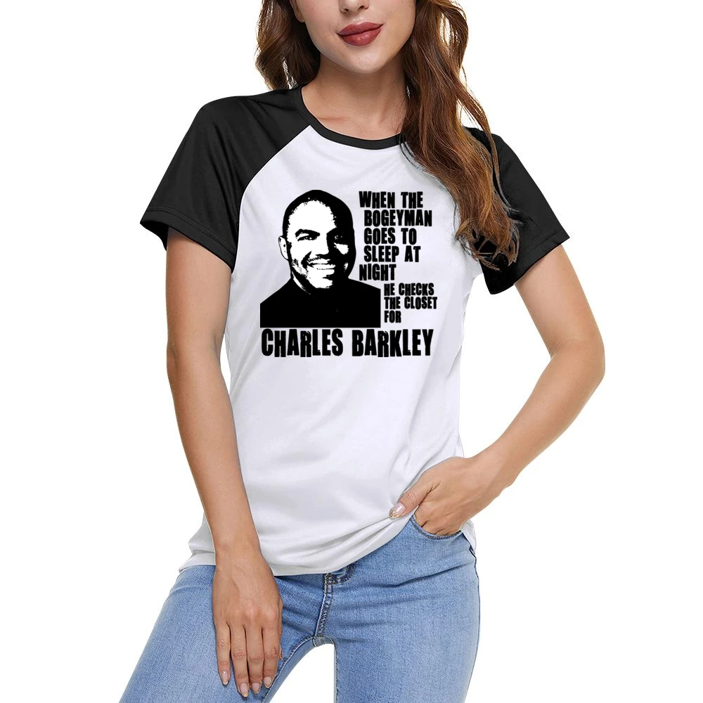 Charles Barkley Boogeyman Basketball Legend Women Ladies Short Sleeve T-Shirt