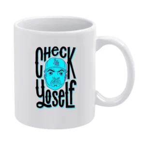 Check Yoself Ice Cube Tshirt White Mug