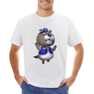 Chip From Animal Crossing Nintendo Character Video Game Asian Size Men T-Shirt