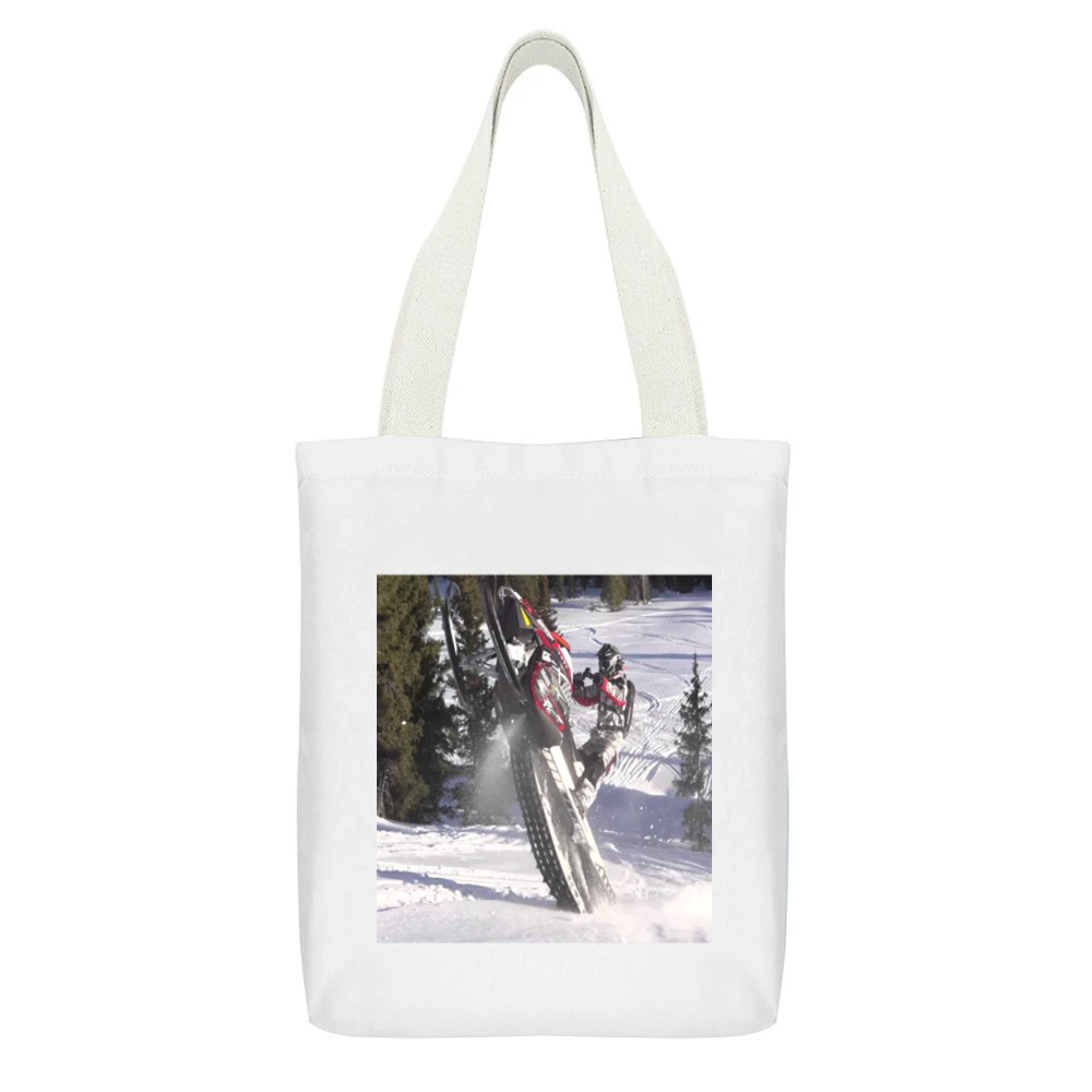 Chris Burandt Slednecks Tshirt (all Styles And Colors Available) White Canvas Tote Shopping Bag With Interior Pocket
