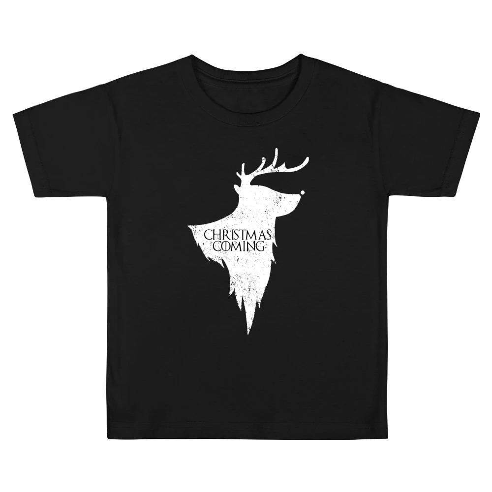 Christmas Is Coming Funny Rudolph Game Of Thrones Parody Holiday Red T Kids Boys Girls T-Shirt