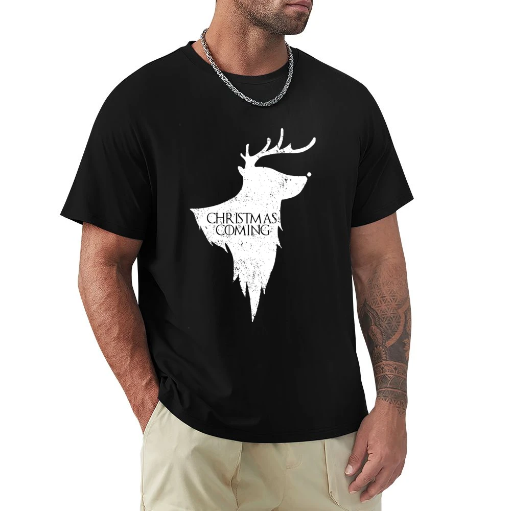 Christmas Is Coming Funny Rudolph Game Of Thrones Parody Holiday Red T Premium Men T-shirt