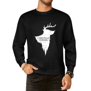 Christmas Is Coming Funny Rudolph Game Of Thrones Parody Holiday T Shi European Size Pullover Sweater
