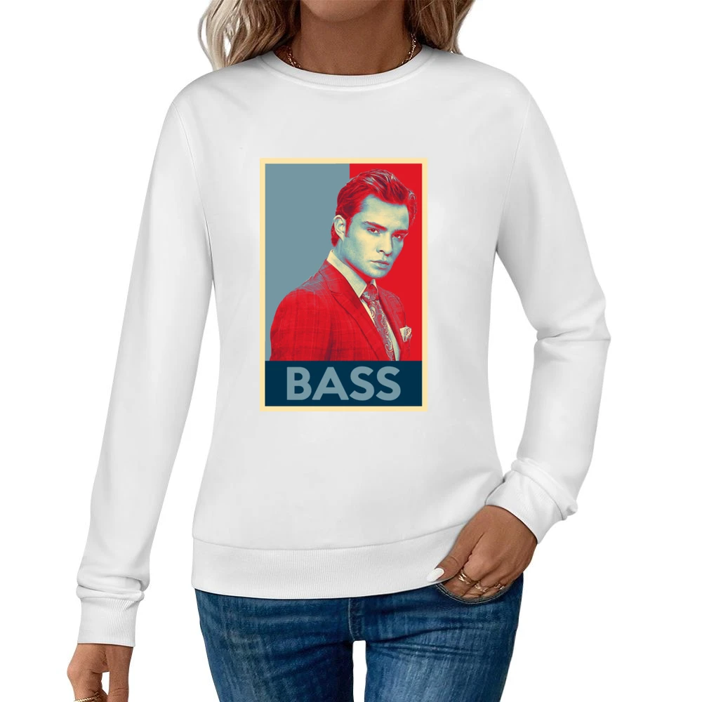 Chuck Bass Funny Obama Hope Poster Political Parody Gossip Girl Graphi Women Pullover Sweatshirt