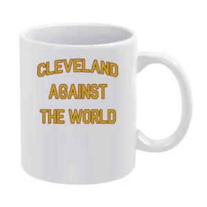 Cleveland Against The World Fun Popular Ohio Basketball Team Graphic F White Mug