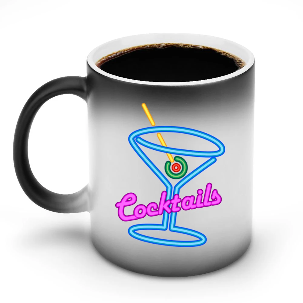 Cocktails Fun Neon Lights Party Alcohol Discoloration Mug