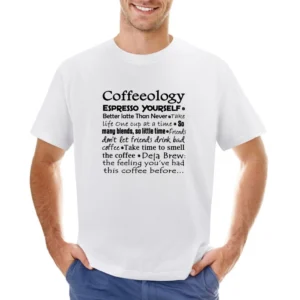 Coffeeology - funny quotes parody coffe caffein lover Asian Size Men T-Shirt