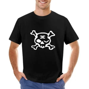Combichrist Skull crosbones jolly roger white Logo Asian Size Men T-Shirt