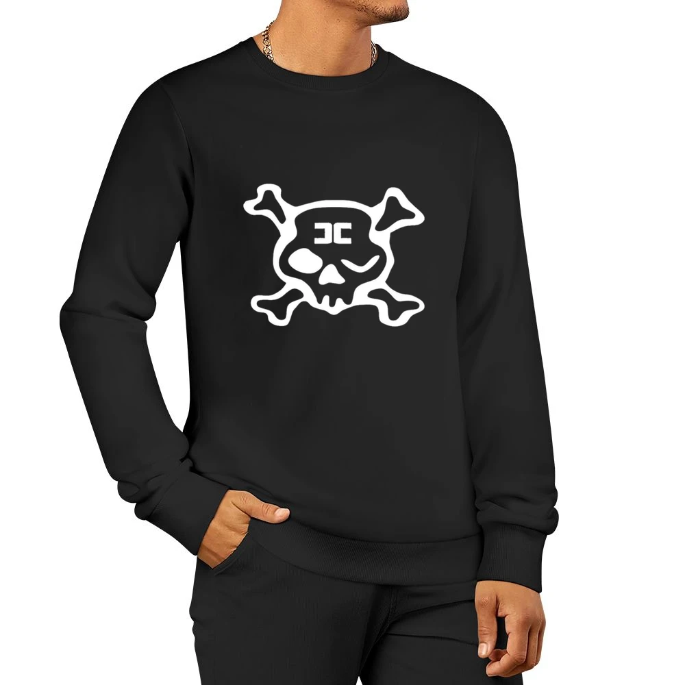 Combichrist Skull crosbones jolly roger white Logo Men Pullover Sweatshirt