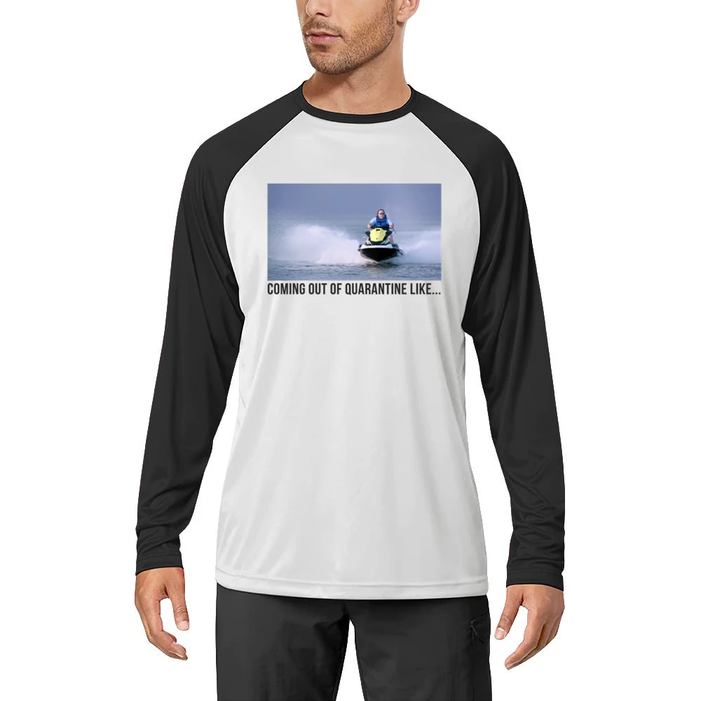 Coming Out Of Quarantine Jet Ski Meme James Garretson From Tiger King Men Long Sleeve T-Shirt