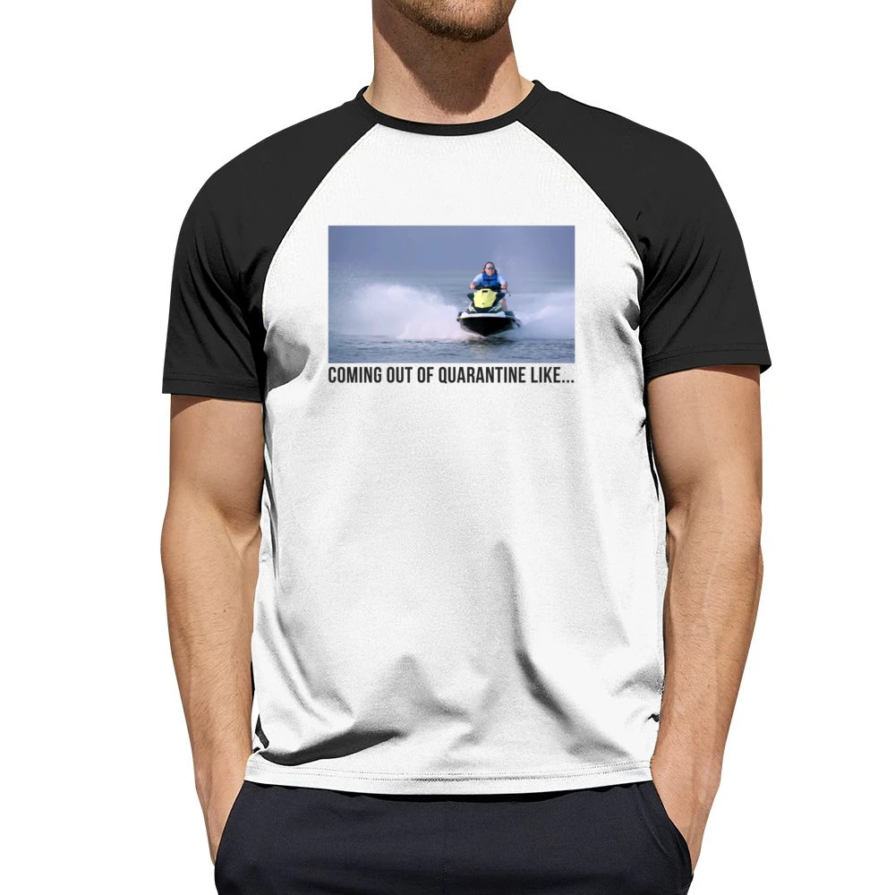 Coming Out Of Quarantine Jet Ski Meme James Garretson From Tiger King Men Short Sleeve T-Shirt