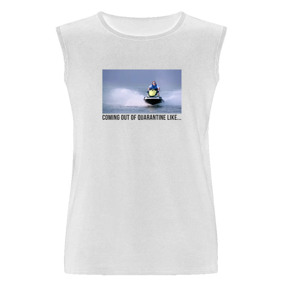 Coming Out Of Quarantine Jet Ski Meme James Garretson From Tiger King Men Sleeveless T-Shirt