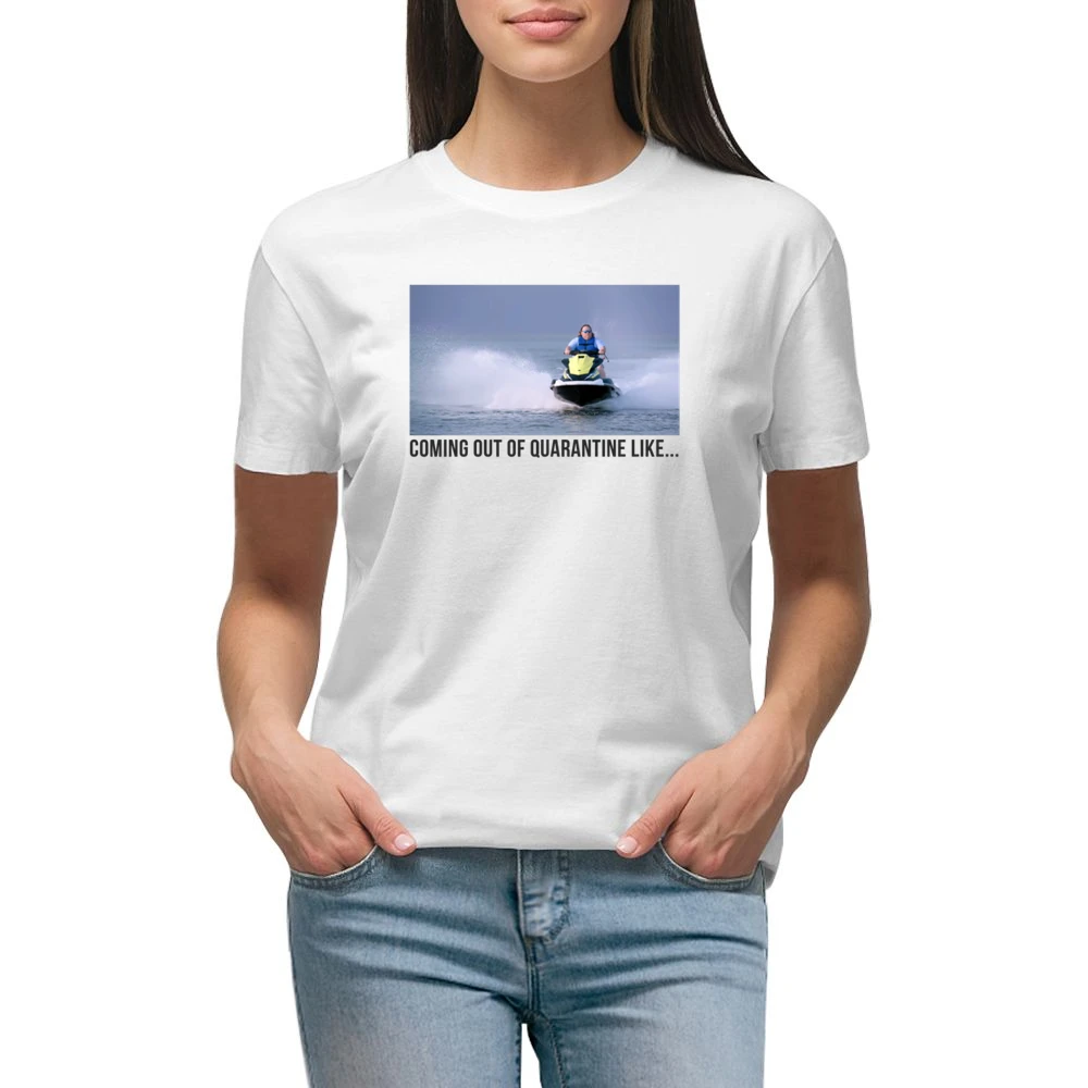 Coming Out Of Quarantine Jet Ski Meme James Garretson From Tiger King Premium Women Ladies T-shirt