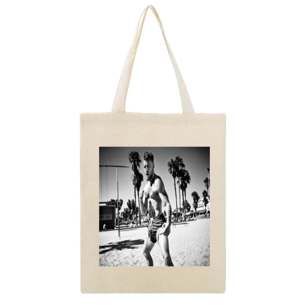 Connor Macgregor Fight Tshirt Beige Canvas Tote Shopping Bag