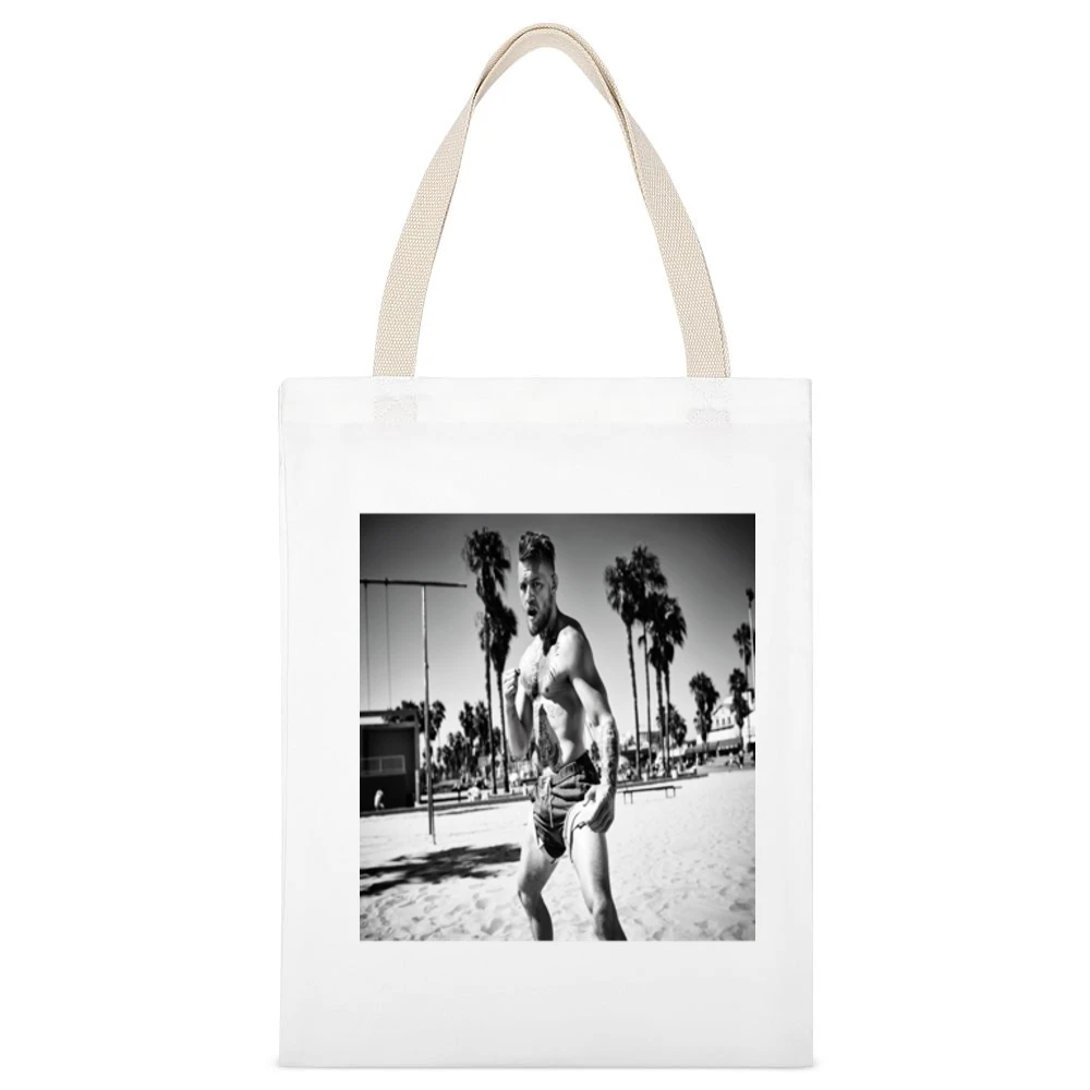 Connor Macgregor Fight Tshirt White Canvas Tote Shopping Bag