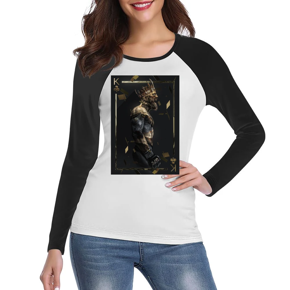 Conor Mcgregor King Of Ufc Mma Fight Fan Women Ladies Long Sleeve T-Shirt