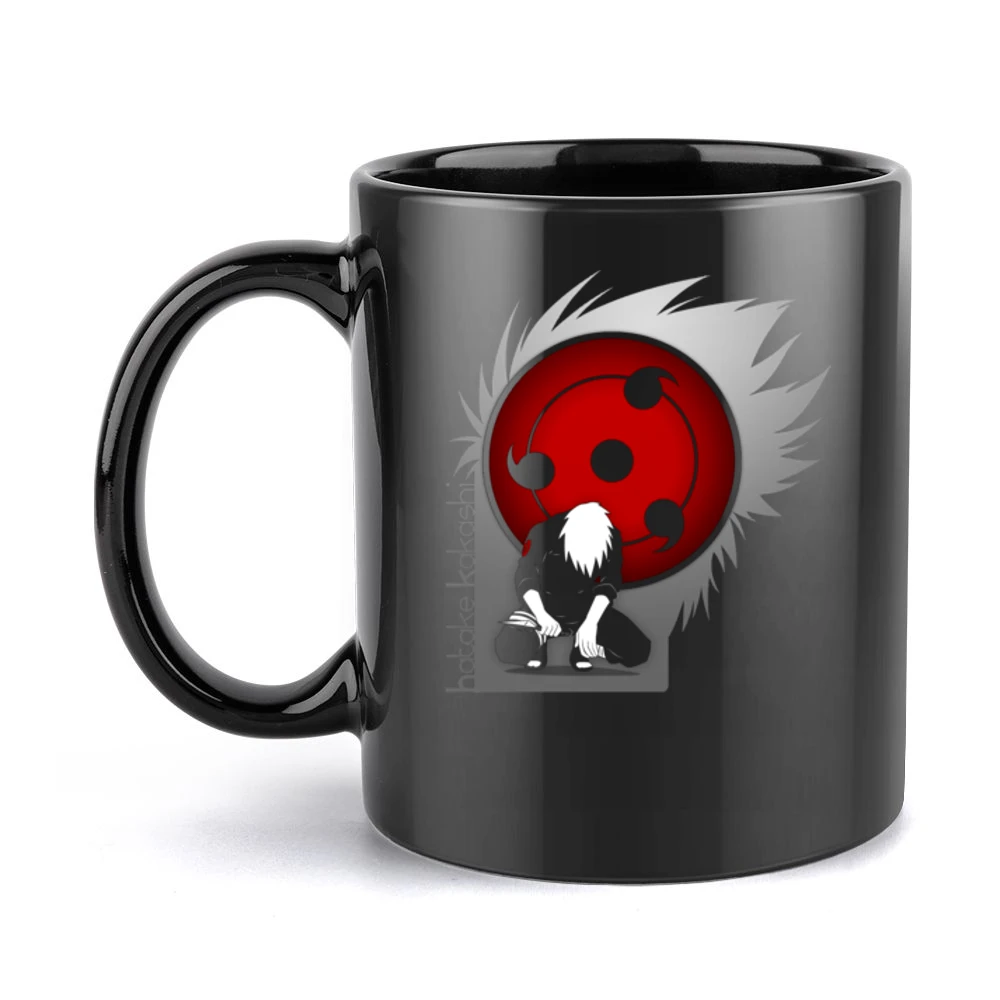 Copy Ninja hatake Kakashi the sharingan Naruto Shippuden anime manga T Black Mug