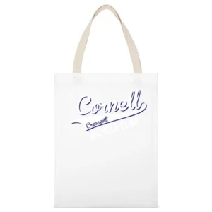 Cornell Crescent Bicycle Club White Canvas Tote Shopping Bag
