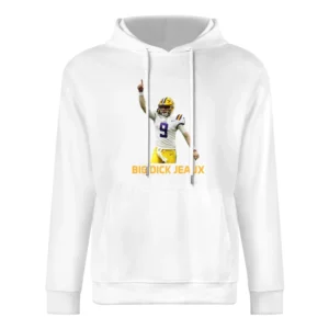Corrected Big Dick Jeaux Joe Burrow Lsu Louisiana Football Sports Fan European Size Men Hoodie