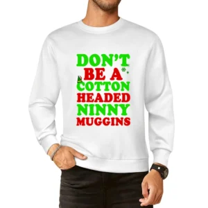 Cotton Headed Ninny Muggins Fun Elf Tee Shirt European Size Pullover Sweater