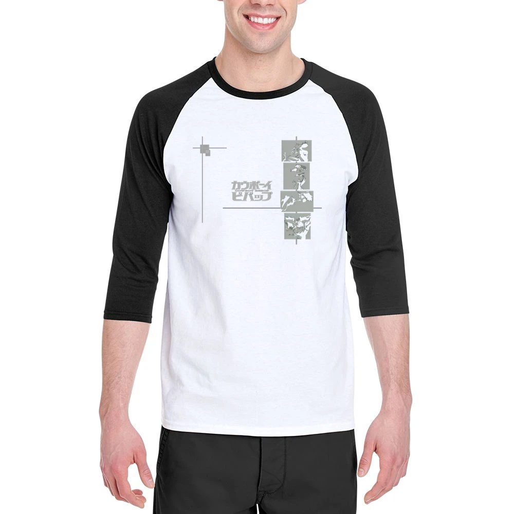 Cowboy Bebop space ship crew bounty hunter Spike faye Radical Ed Jet a Men 3/4 Sleeve T-Shirt