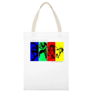 Cowboy bebop bounty hunter see you space cowboy Spike Spiegel-Jet Blac White Canvas Tote Shopping Bag