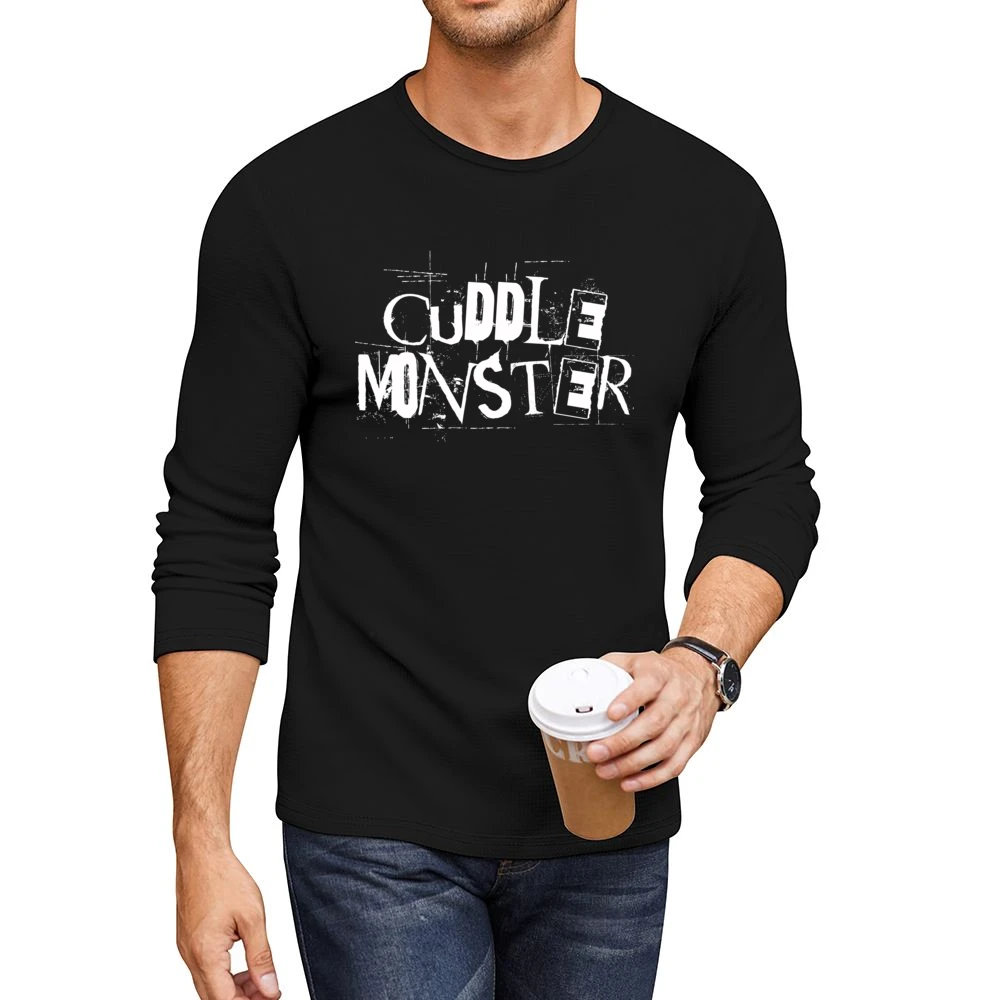 Cuddle Monster Fun Grunge Graphic Men CrewNeck Long Sleeve T-Shirt