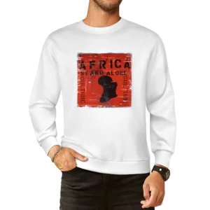 Culture Africa Stand Alone Album Cover Distressed Image European Size Pullover Sweater