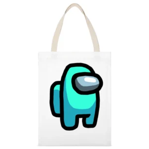Cyan Suspect Fun Video Game Fan White Canvas Tote Shopping Bag