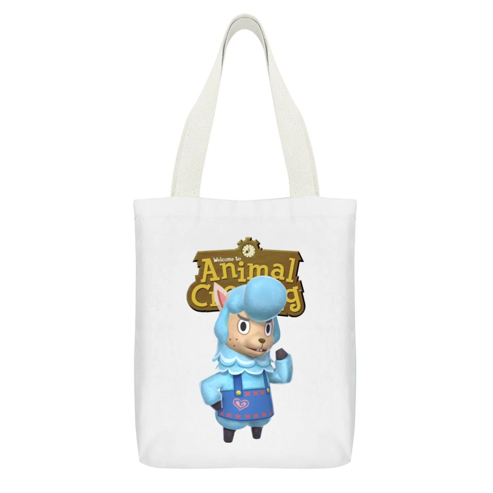 Cyrus From Animal Crossing Nintendo Video Game Fan White Canvas Tote Shopping Bag With Interior Pocket