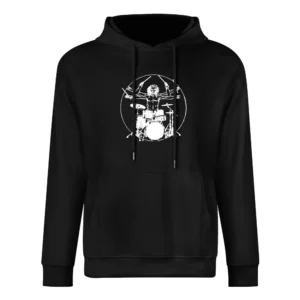 Da Vinci Theory Rock N Roll Drummer Fun Drum European Size Men Hoodie