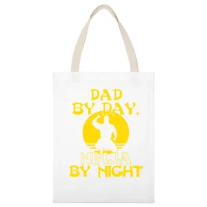 Dad By Day Ninja By Night Tshirt (all Styles And Colors Available) White Canvas Tote Shopping Bag