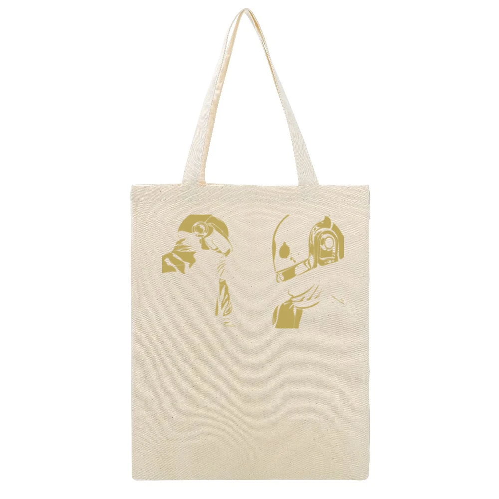 Daft Punk night Shift Beige Canvas Tote Shopping Bag