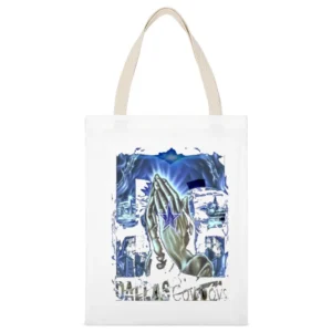 Dallas Cowboys Nfl Tshirt White Canvas Tote Shopping Bag