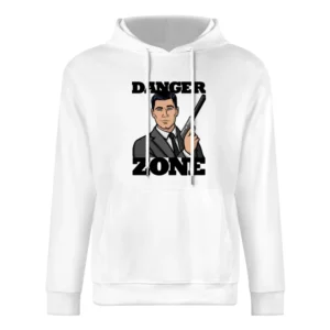 Danger Zone Funny Archer Quote Graphic European Size Men Hoodie