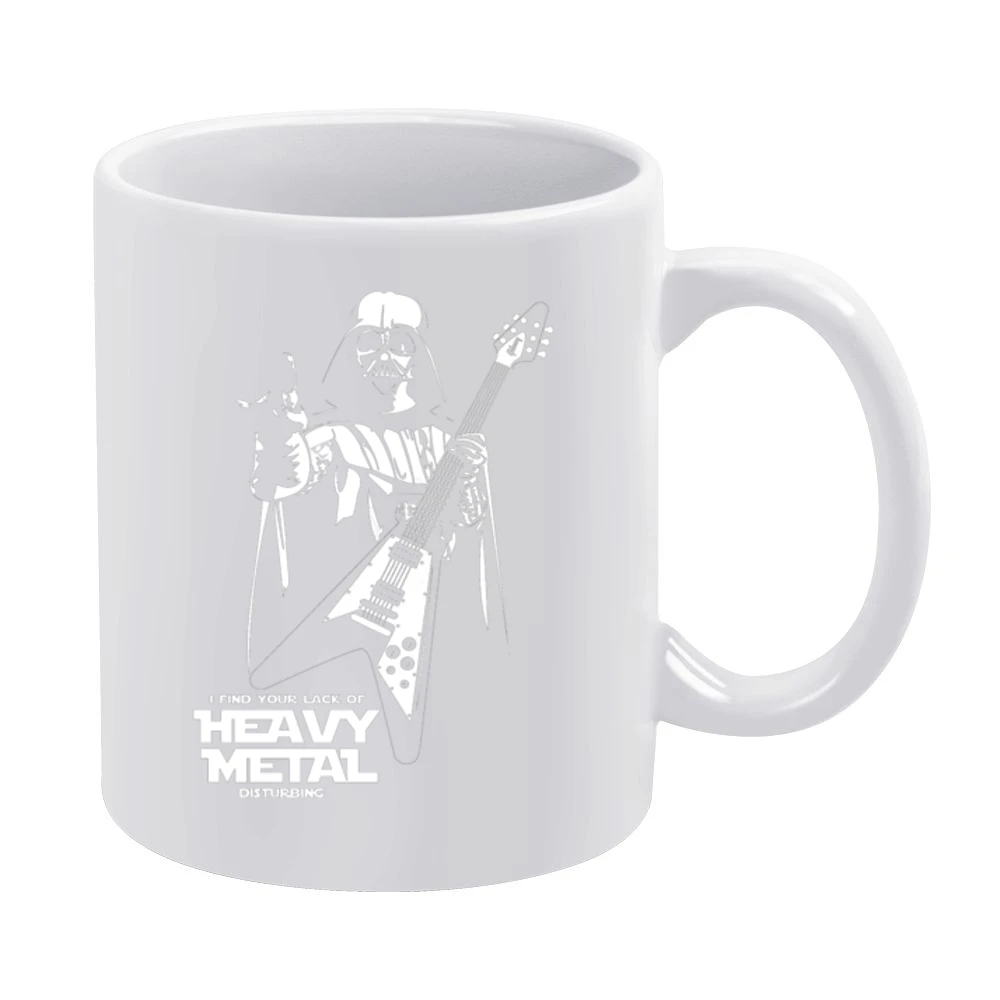 Darth Vader Heavy Medal White Mug