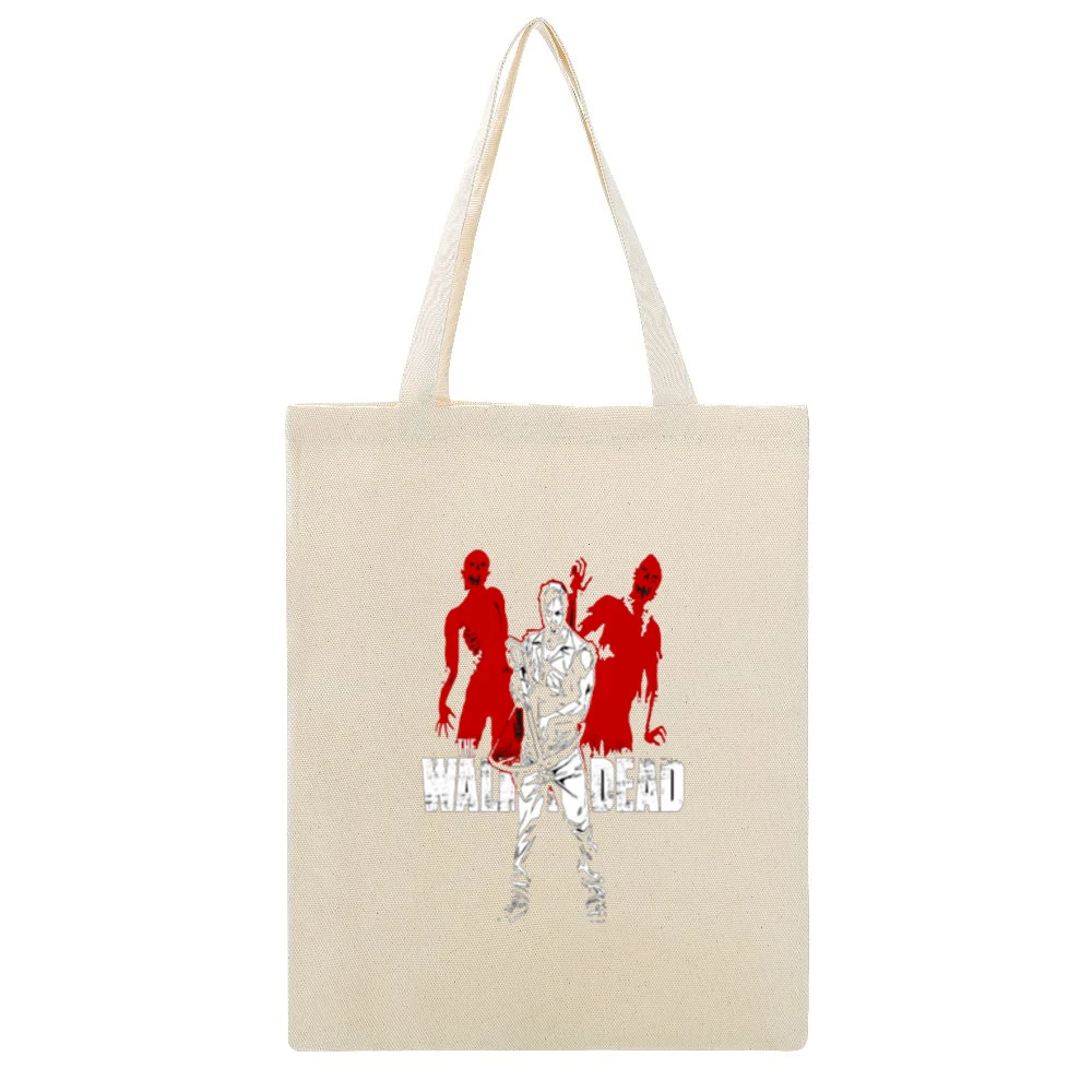 Daryl Tee Beige Canvas Tote Shopping Bag