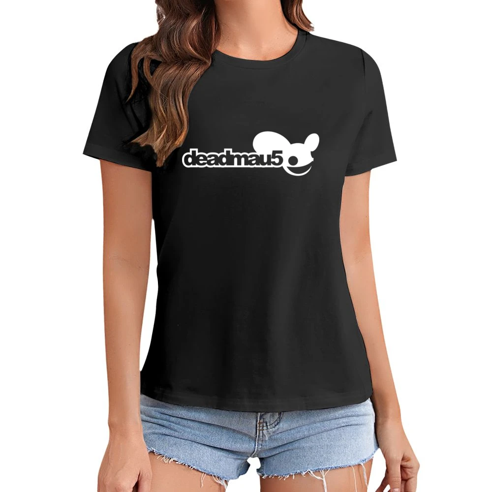 Deadmau5 dead mause house music Asian Size Women Ladies T-shirt
